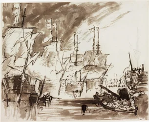 Studie voor een Schilderij van de Slag bij Kaap St Vincent